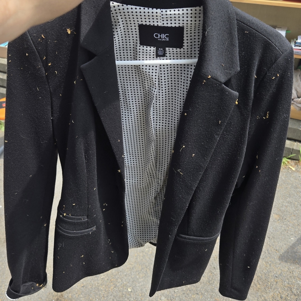 Chic by Jacob Black and White Polka Dot Suit